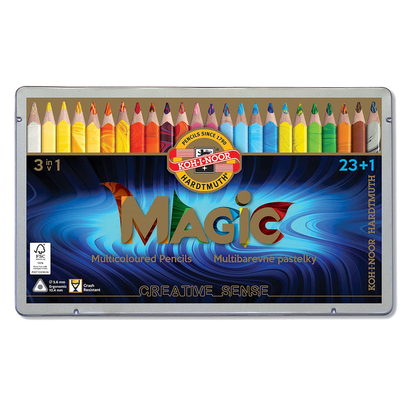 KOH-I-NOOR MAGIC Jumbo Triangular Coloured Pencil (Pack of 24) wp20