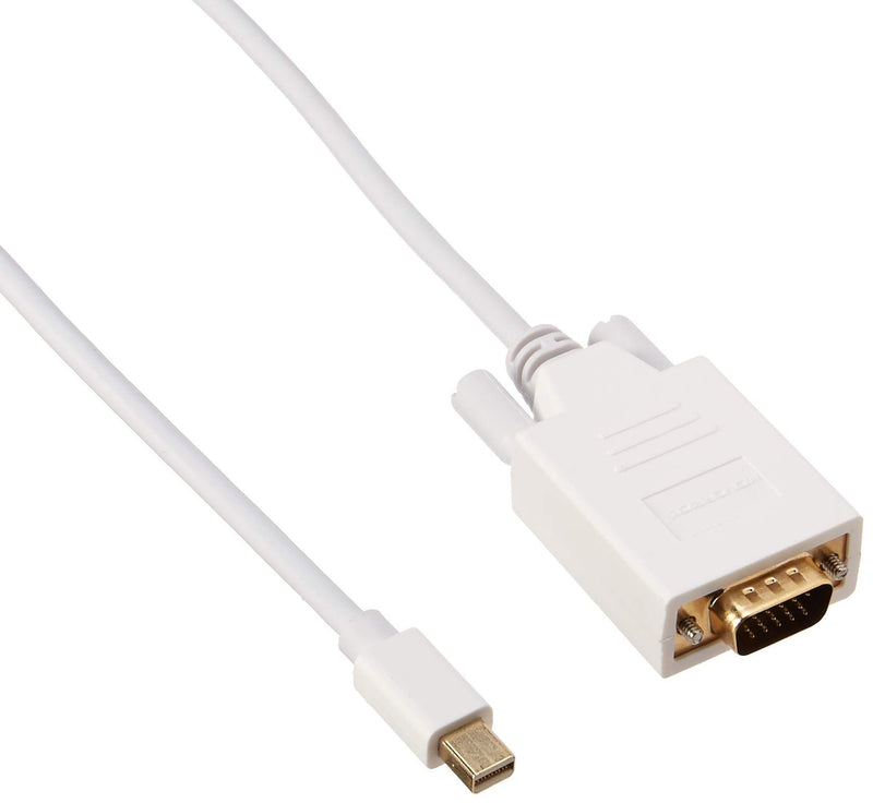 Monoprice Video Cable - 15 Feet - White | 32AWG Mini Display Port to VGA Cable