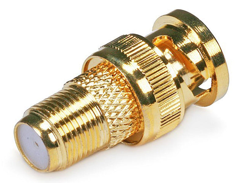 Monoprice 104125 BNC Male to F Female Adaptor, Gold Plated