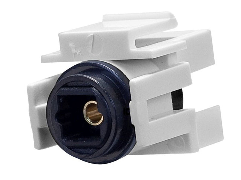 Monoprice 108729 Keystone Jack TOSLINK Female to Female Coupler Adapter, White, 1-Pack Single PCS