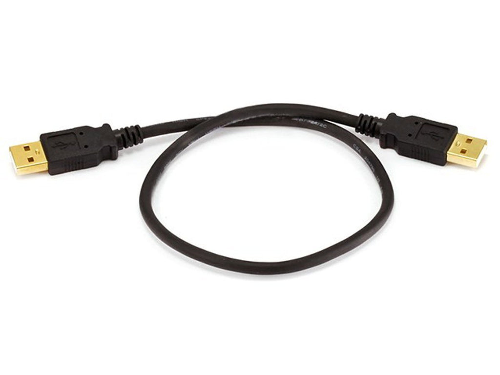 Monoprice 1.5ft USB 2.0 A Male to A Male 28/24AWG Cable (Gold Plated) - Black for Data Transfer Hard Drive Enclosures, Printers, Modems, Cameras and More!