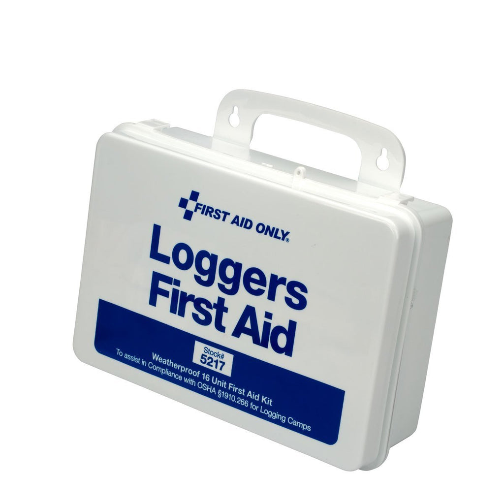 First Aid Only 5217 85 Piece Weatherproof Plastic Loggers First Aid Kit, 6-1/2 Length x 9-1/2 Width x 2-3/4 Height