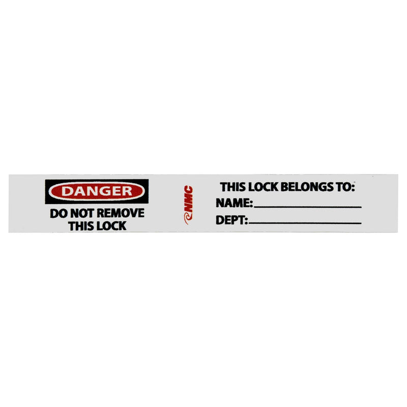 NMC IDL1 DANGER Label - [Pack of 40] ¾ in. x 5 in. PS Vinyl Danger Lockout Stick-On Label
