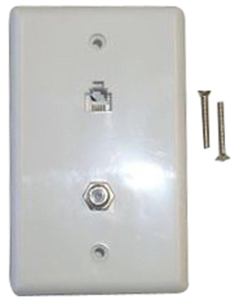 Blackpoint Products BBT-063-4 WHITE Jack and Plate