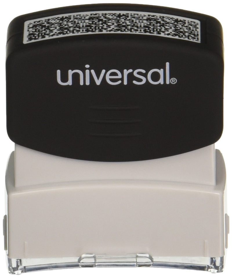 Universal 10136 Security Stamp, Obscures Area 9/16 x 1 11/16, Black