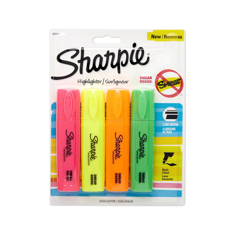 Sharpie 4 Colored Blade Highlighter (1825633)