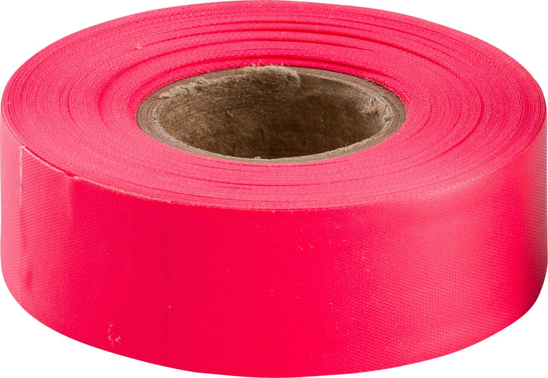 Brady Flourescent Red Flagging Tape for Boundaries and Hazardous Areas - Non-Adhesive Tape, 1.188" Width, 150' Length (Pack of 1) - 58349