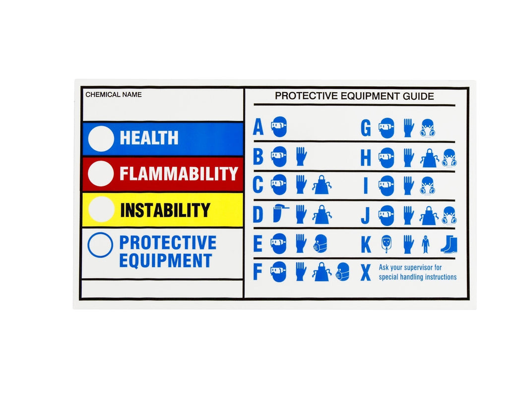 Brady 60334 Polyester W/ Polyester Laminate Cover Hmig Self-Laminating Labels , Black, Red, Blue, Yellow On White, 4" Height x 7" Width (25 Labels per Package)