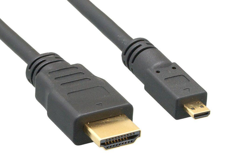Cablelera Micro HDMI to HDMI 34AWG 1', Black Color (ZC95B1MM-01) 1ft