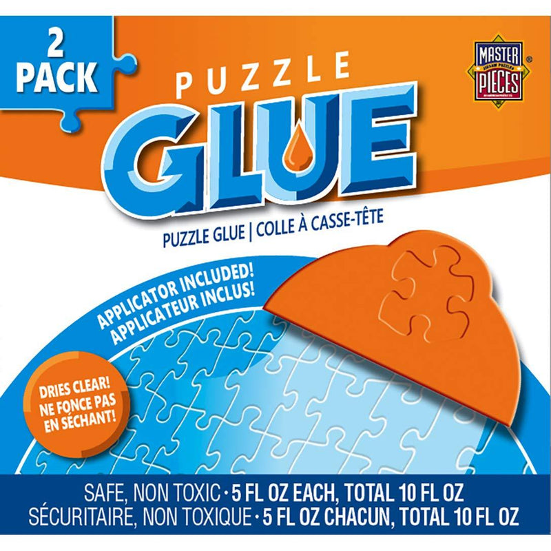 MasterPieces Accessories, Jigsaw Puzzle Glue Bottle & Wide Plastic Spreader, 5 Ounces each, 2 Pack