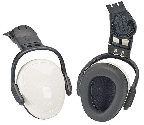 MSA 10087439 Left/Right Passive Cap-Mounted Earmuff, Low, 21 dBA NRR, White