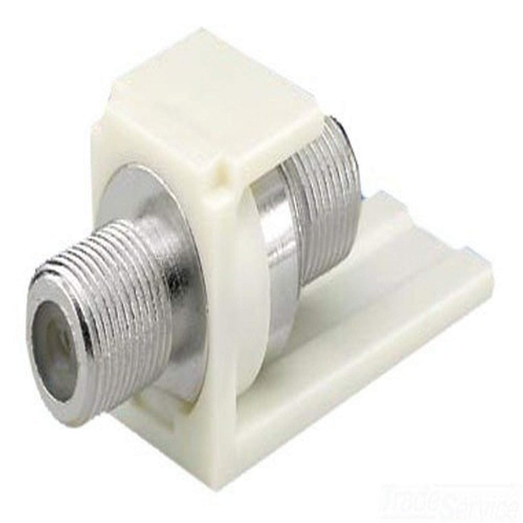 Panduit CMFSRIWY Connector Module with Self Terminating F-Type Coupler, Off White