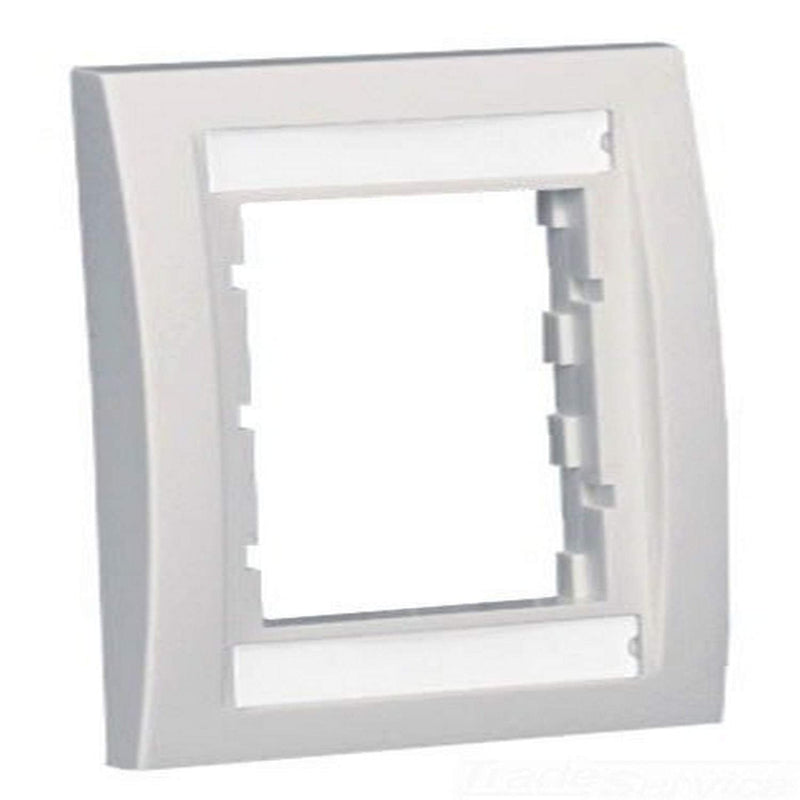 Panduit CBEWHY Executive 1-Gang Plastic Faceplate Frame with Labels, White