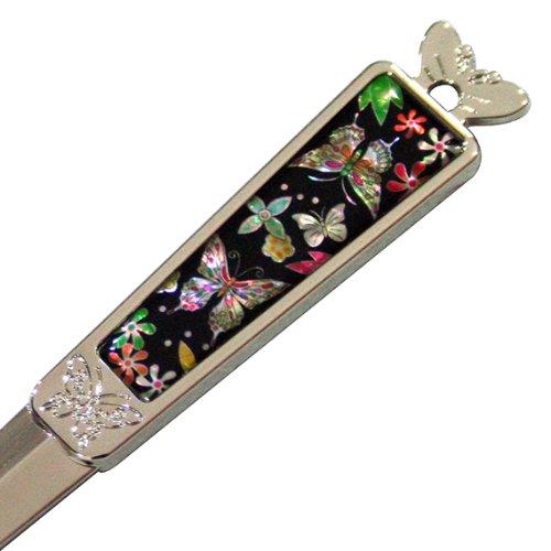 Mother of Pearl Flower Butterfly Design Metal Steel Knife Office Sword Blade Hand Envelope Gift Letter Opener