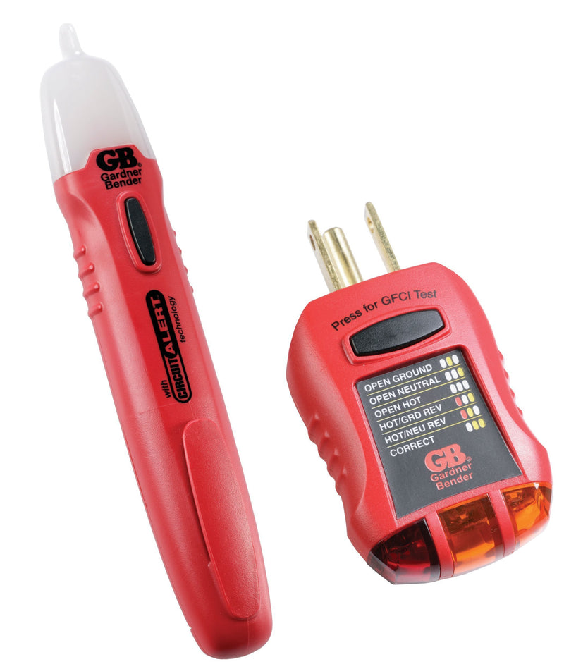 Gardner Bender GTK-2 Safety Kit, GVD-3504 Non-Contact Voltage Tester and GFI-3501 GFI Tester, 2-Piece 1-Pack