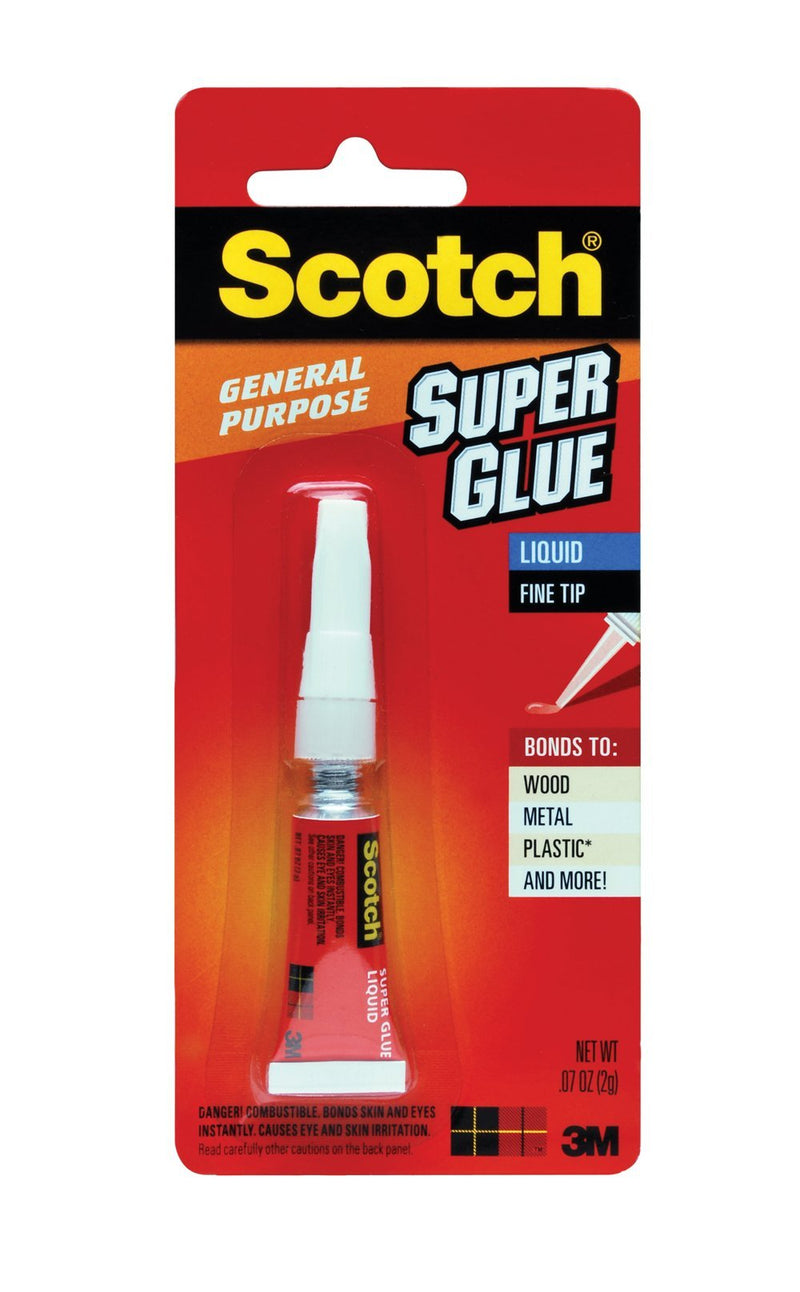 Scotch Super Glue Liquid.07 oz, 1-Pack, Fast Drying Liquid Formula (AD118D)