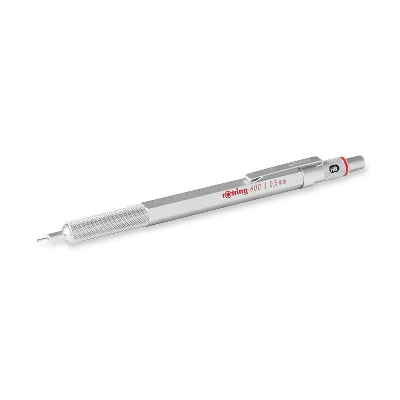 rOtring 1904444 600 Mechanical Pencil, 0.7 mm, Silver Barrel 0.5