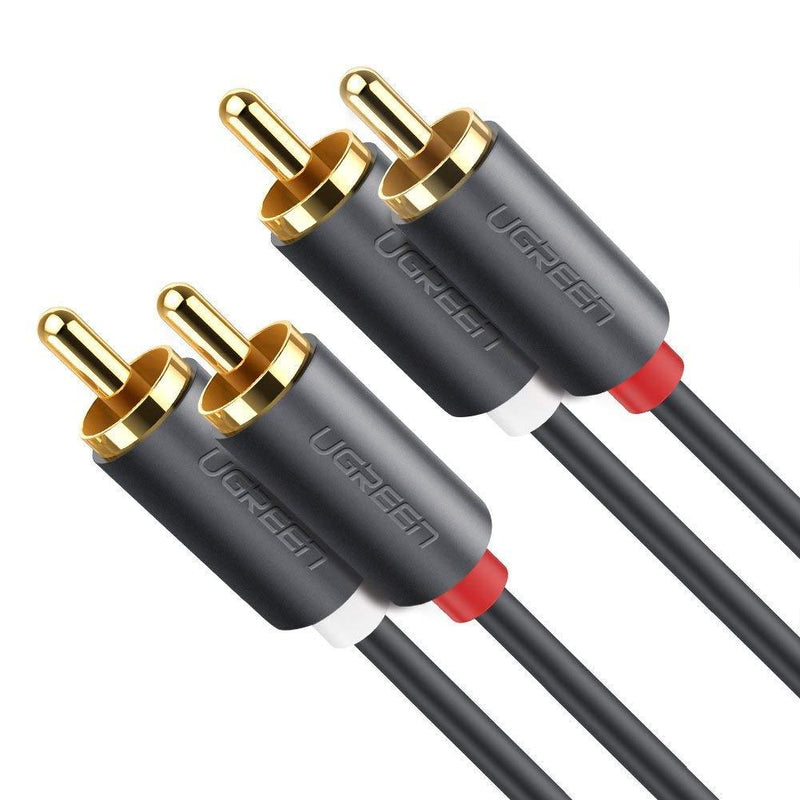 UGREEN 2RCA Male to 2RCA Male Stereo Audio Cable Gold Plated for Home Theater HDTV Gaming Consoles HiFi Systems 6FT