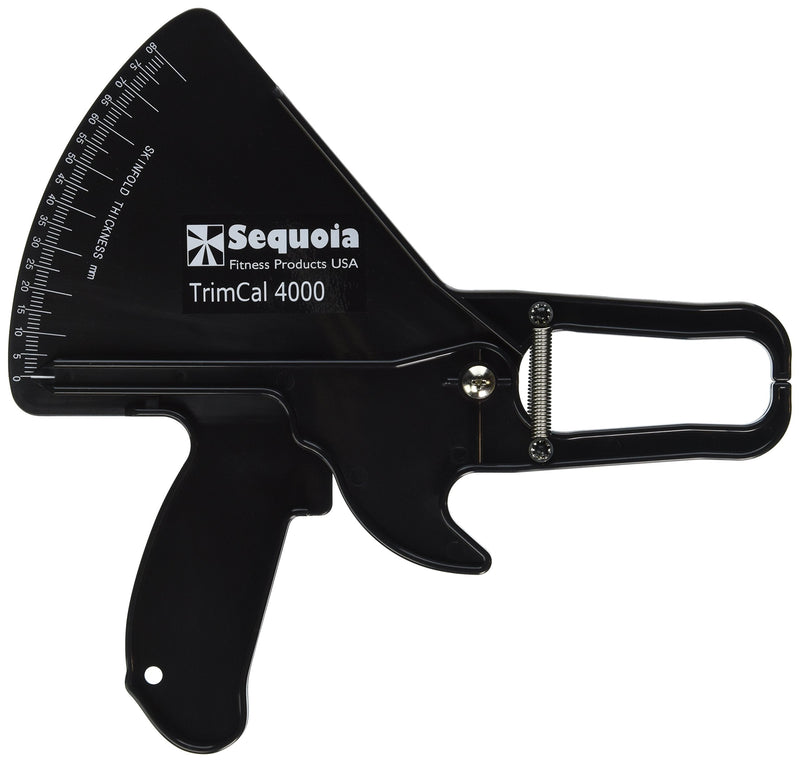 Sequoia Fitness TrimCal 4000 Body Fat Caliper (Black) [Health and Beauty] with Fat % Chart Black
