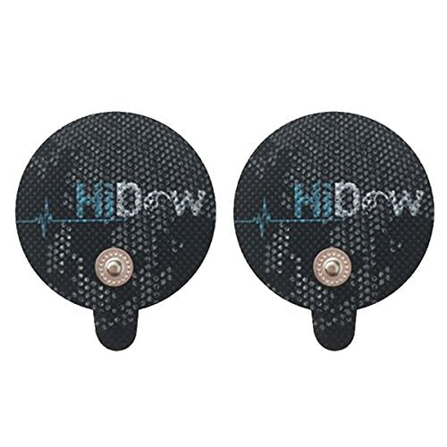 HiDow Tens Unit Replacement Stim Pads Large Round Electrodes | Premium Quality Large Electrode Pads Competable with Hi-Dow | IQ Massager | Healthmateforever TENS Units