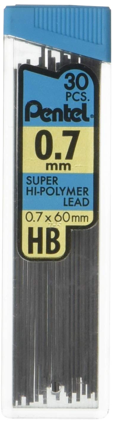 Pentel Hi-Polymer Lead, 0.7 mm, HB, Tube of 30pcs (C27-HB) 0.70 Millimeters