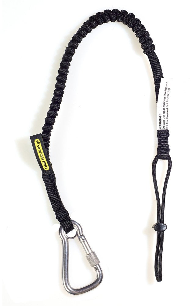 Gear Keeper TL1-3028 1/2" Economy Tool Tether/Lanyard with Stainless Steel Locking Carabiner with Fixed Lanyard, 27" - 43" Length