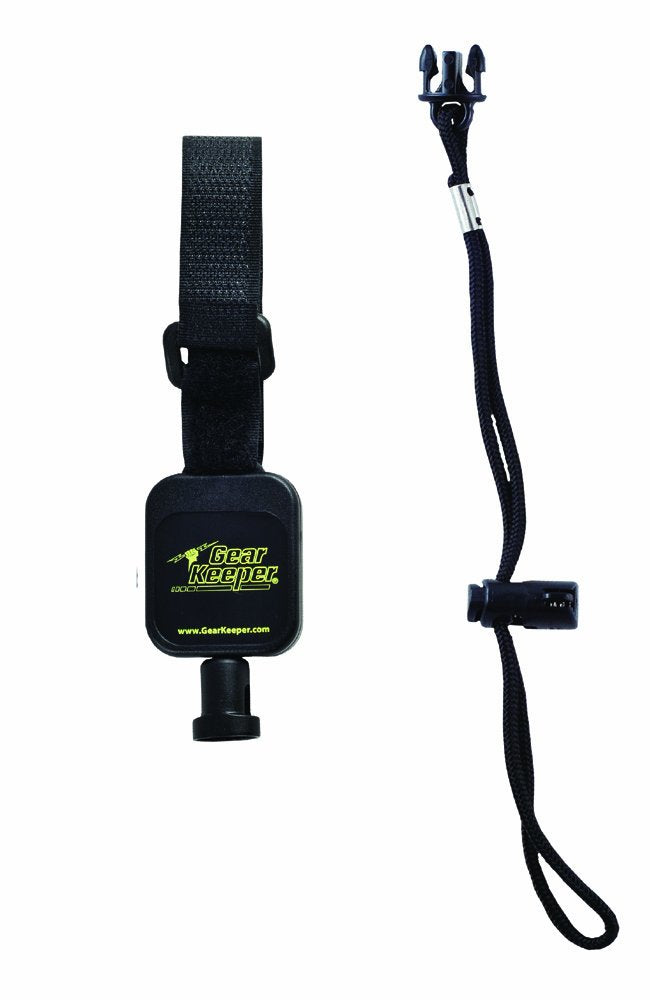 Gear Keeper Hard Hat Tether RT5-5601 Low Profile Retractable Lanyard with 18oz Hard Hat Weight Limit-Self Fastening Strap Vest Mount - 12" Spectra/Nylon Line Extension ANSI/ISEA 121 Compliant-USA Made