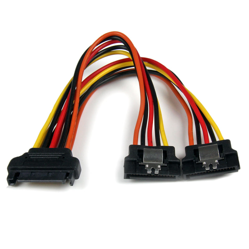StarTech.com 6in Latching SATA Power Y Splitter Cable Adapter - M/F - 6 inch Serial ATA Power Cable Splitter - SATA Power Y Cable Adapter (PYO2LSATA) Single