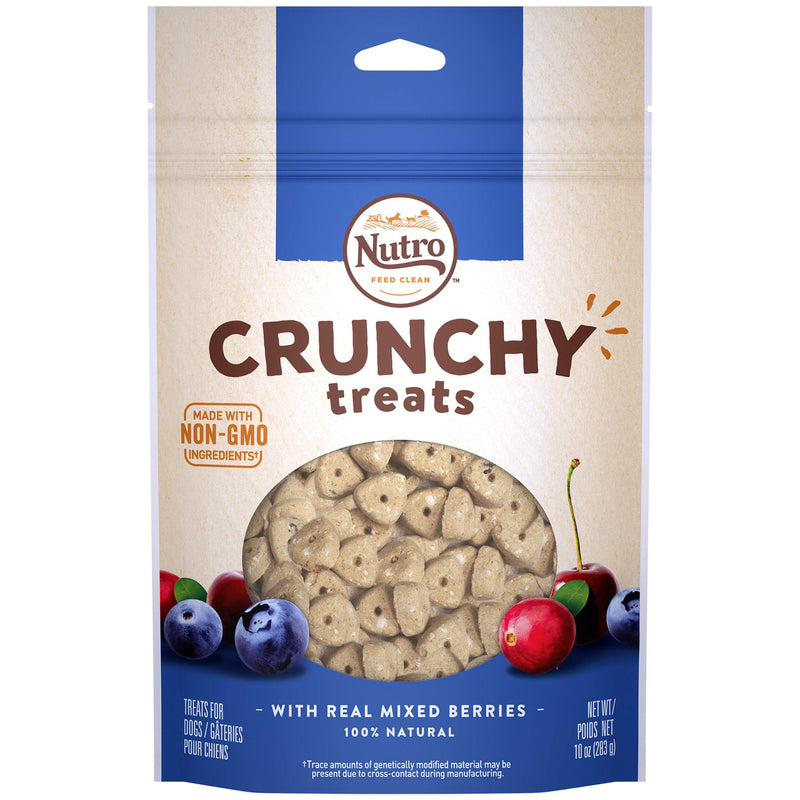 Nutro Crunchy Natural Biscuit Dog Treats Mixed Berries 10 Ounce.