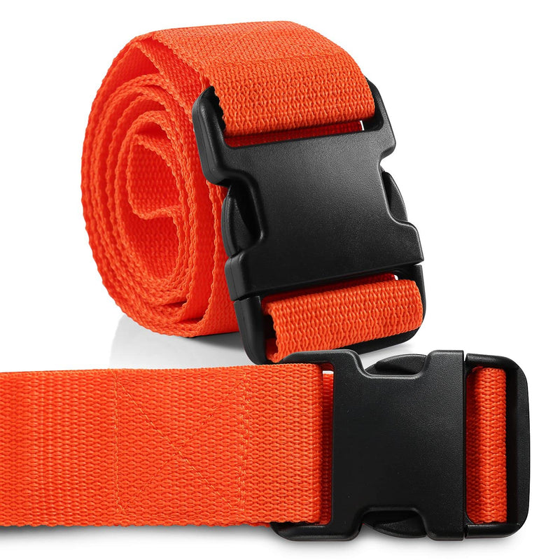 Primacare IR-5006 Unisex Restraint Strap with Plastic Buckles for Patients, Adults and Kids, Medical Disposable Waterproof Straps with Adjustable Locking for Easy Attachment, 2"x7', Orange