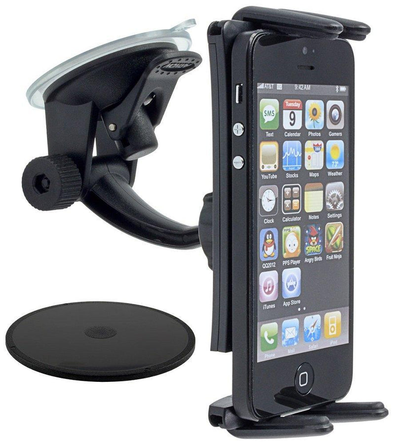 Arkon Windshield Dash Phone Car Mount for iPhone XS Max XS XR X 8 Galaxy S10 S9 Note 9 iPad mini Retail Black