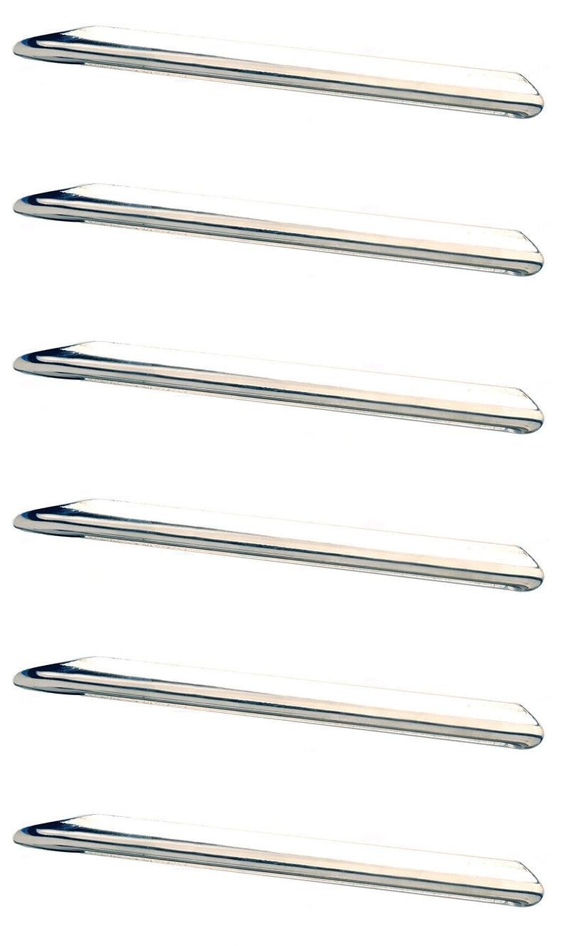 Lab Scoop Spatula, 6/PK - 6.3 Inch - Rounded & Pointed Ends - Stainless Steel - Eisco Labs