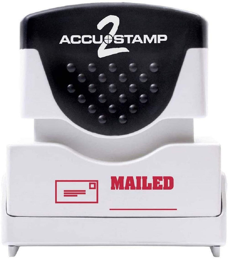 ACCUSTAMP2 Message Stamp with Micro ban Protection, MAILED, Pre-Ink, Red (035586) 1