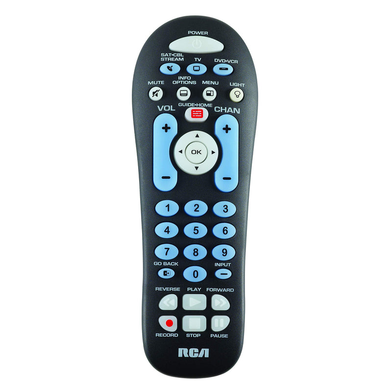 RCA RCR313BE Big Button Three-Device Universal Remote, Black Three Device Remote