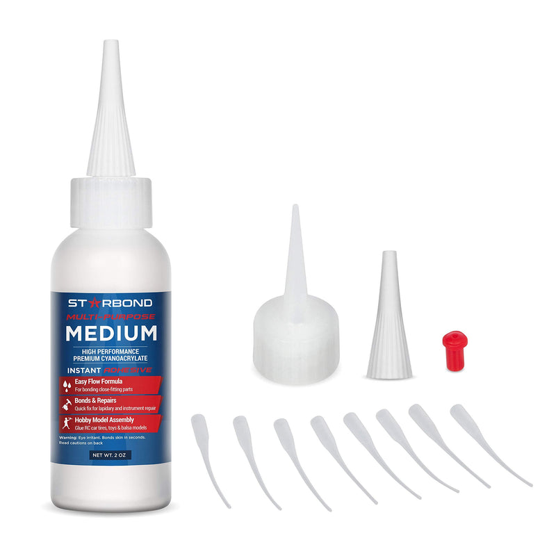 Starbond EM-150 Medium, Premium CA - Cyanoacrylate Adhesive Super Glue (for Woodturning, Pen Turning, Hobby, Lapidary, Acrylic Nails) (2 Ounce) 2 ounce