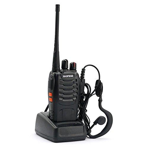 BaoFeng 1PCs 888S Walkie Talkies 1500mAh Rechargeable Battery 3 Miles Long Range with Earphone LED Flashlight