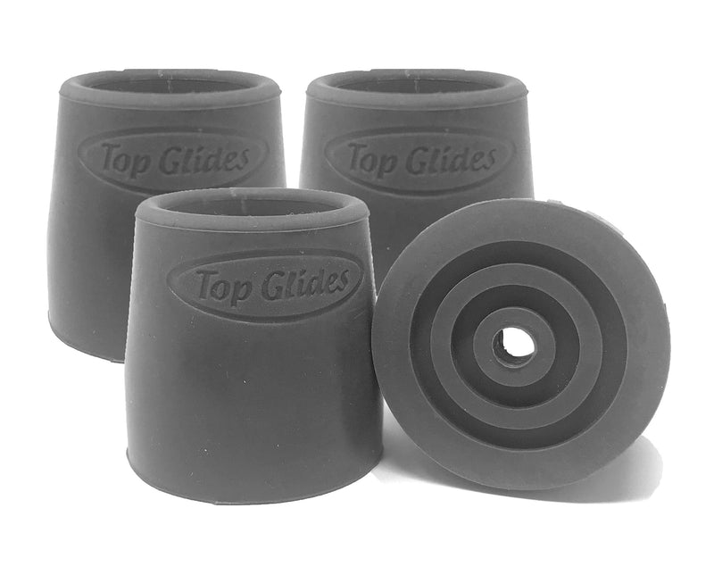 Top Glides Steel-Reinforced Walker Glide Tips (Gray, 1 1/8") 1 1/8 Inch Gray
