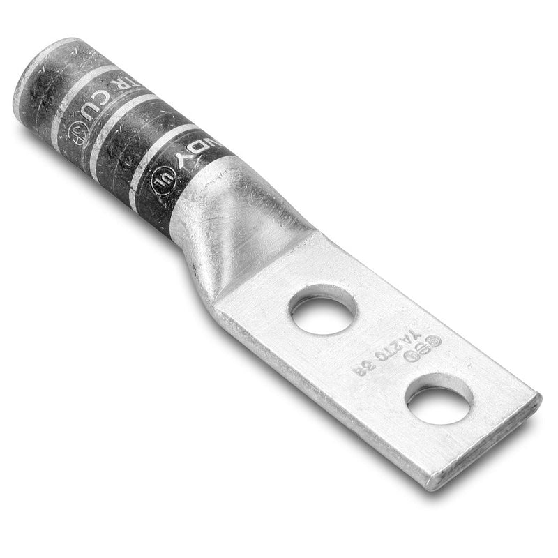 Burndy YA39A5 Hylug Uninsulated Compression Terminal, 2 Holes, 700/750 kcmil, 900 Compact AL Conductor, 1.62" Width, 7.07" Length