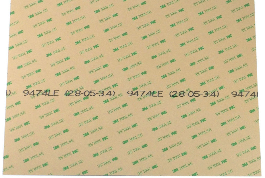 One Sheet Size 8" x 12", 3M 9474LE 300LSE Super-Strong Double-Sided Adhesive/Adhesive Transfer Tape, Ideal for attaching digitizers to Phones and Tablets. [9474-08x12] 08" x 12" 1 Sheet