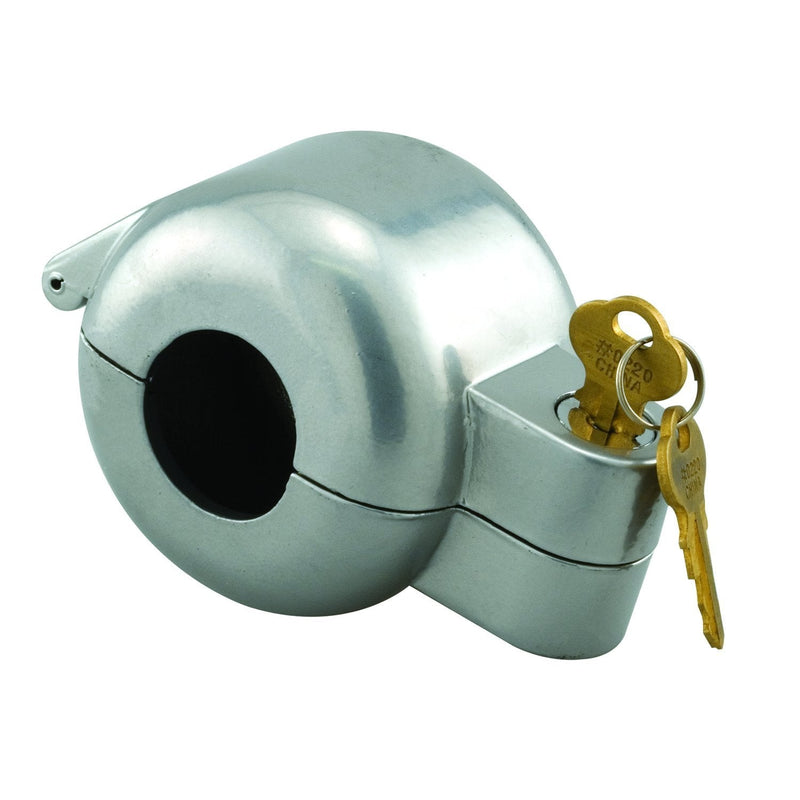 Defender Security S 4180 Doorknob Lock-Out Device – Doorknob Lock with Key to Block Access to Keyhole, Removeable and Easy to Use, Fits Round Doorknobs with Max Diameter of 2-7/8”