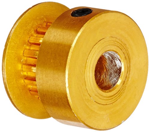 Gates PB20MXL012 PowerGrip Aluminum Timing Pulley, 2/25" Pitch, 20 Groove, 0.509" Pitch Diameter, 3/16" to 3/16" Bore Range, for 1/8" Width Belt