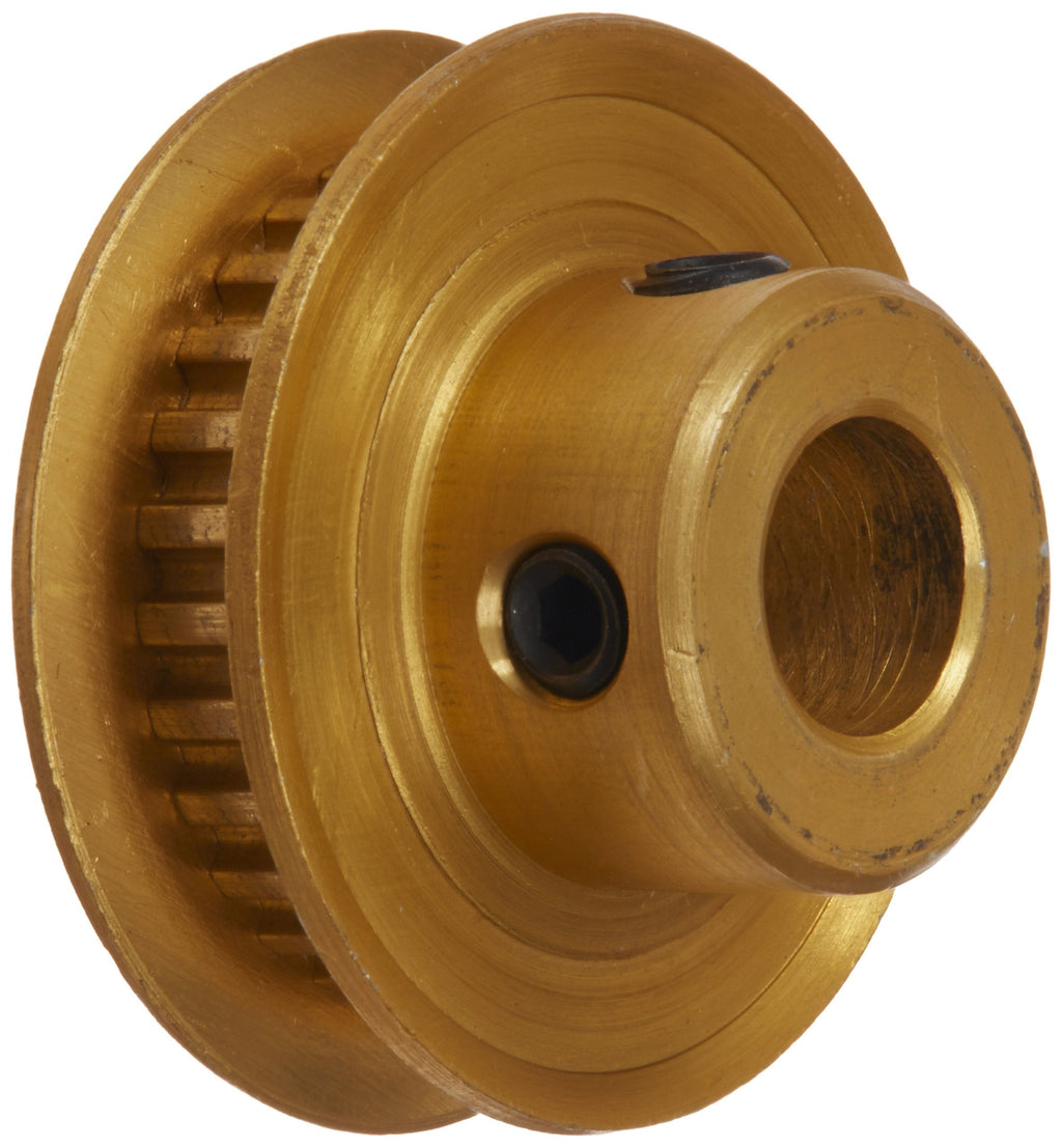 Gates PB28MXL012 PowerGrip Aluminum Timing Pulley, 2/25" Pitch, 28 Groove, 0.713" Pitch Diameter, 1/4" to 1/4" Bore Range, for 1/8" Width Belt