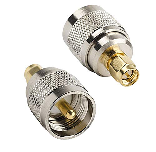 2-Pack DHT Electronics SMA male to UHF PL-259 male connector Adapter for Amateur CB Radio