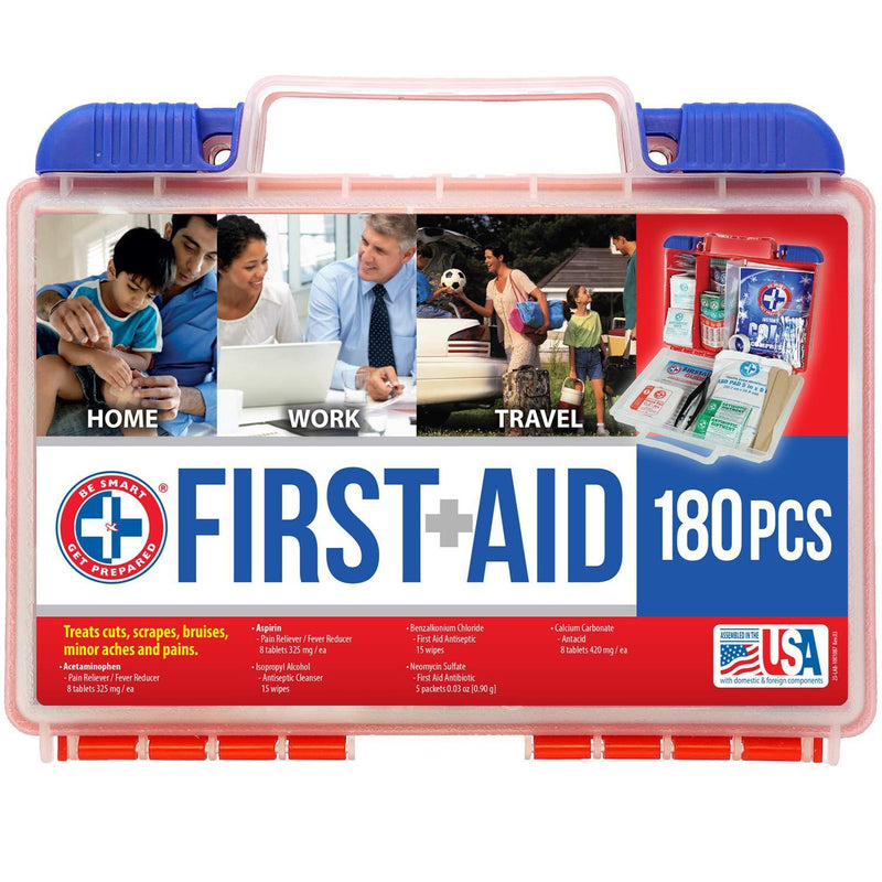 Be Smart Get Prepared First Aid Kit - 180 Piece, (package may vary) 180 Piece Set