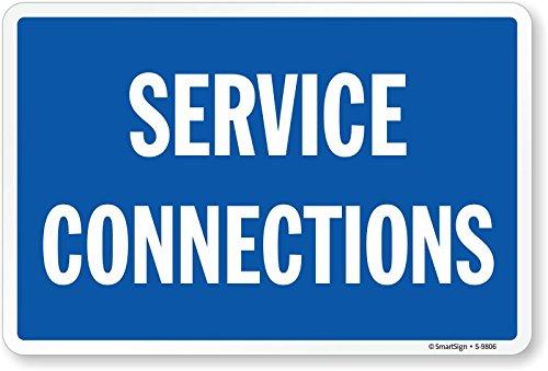 SmartSign"Service Connections" Sign | 10" x 14" Aluminum