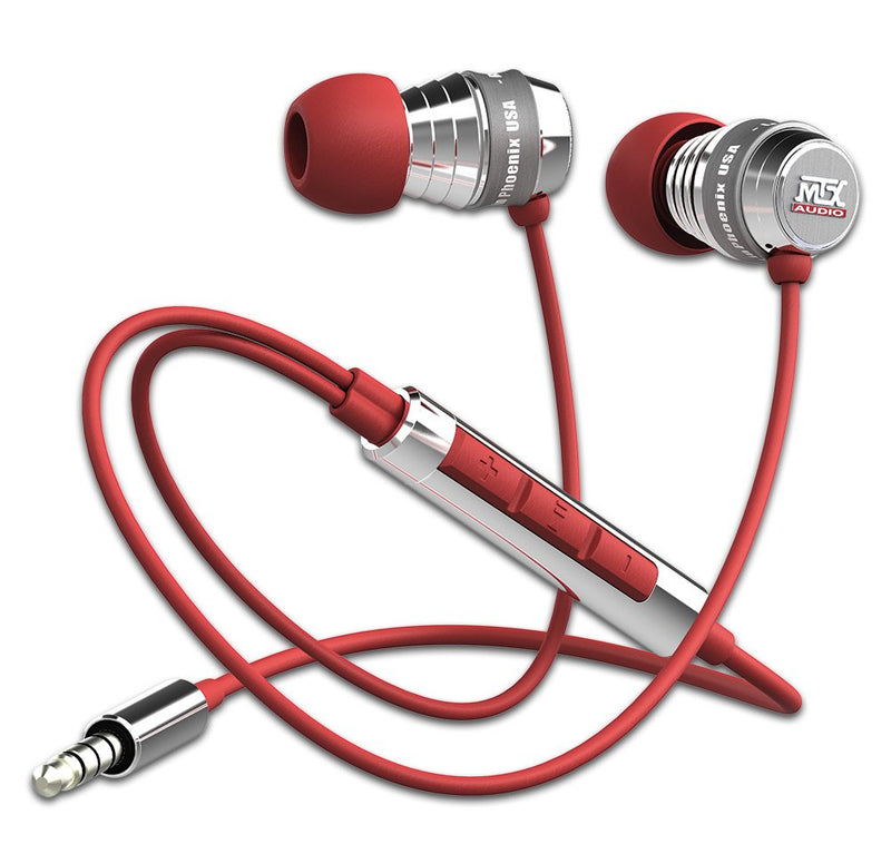 MTX Audio IX2-Red Street Audio In Ear Acoustic Monitors - Red Standard Packaging