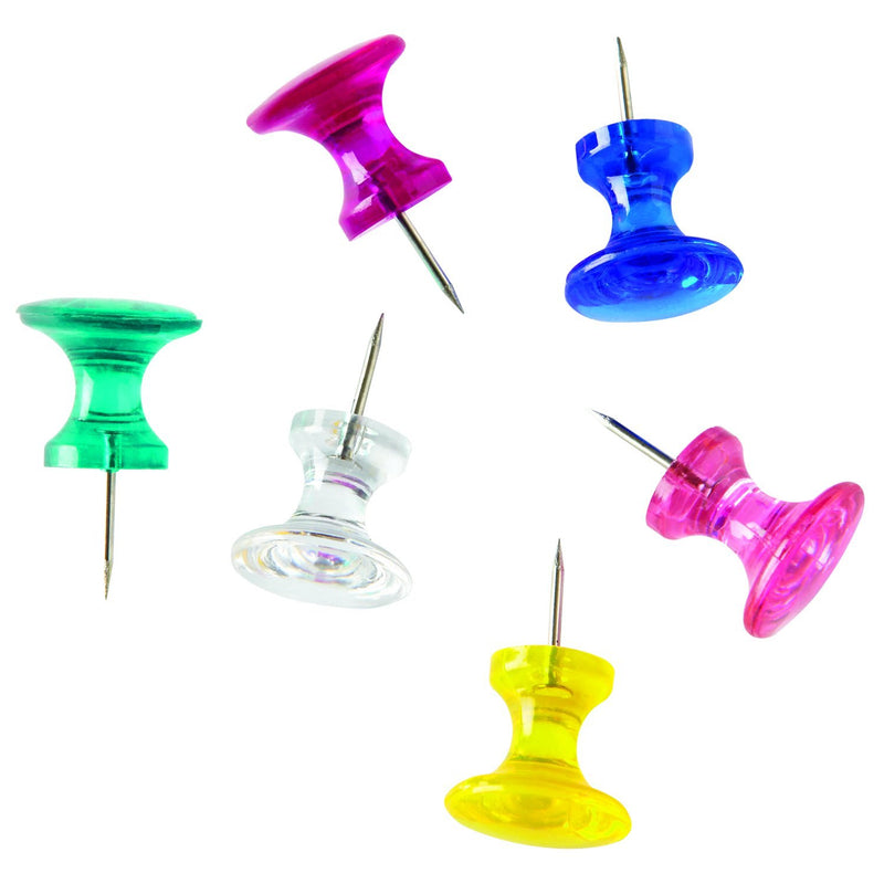 Quartet Push Pins, 1-Inch, Assorted Colors, 30 Pack (27954)