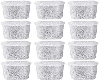 12 NISPIRA Replacement Activated Charcoal Water Filters for Cuisinart Coffee Machines, Compared to Cuisinart DCC-RWF 12 PK