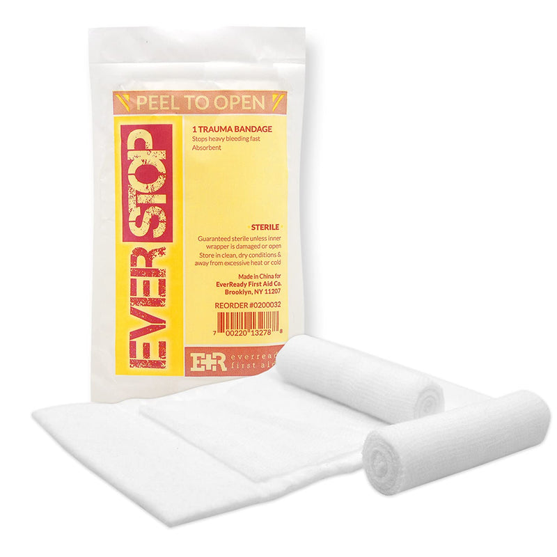Ever Ready First Aid EverStop First Aid Blood Stopper Compress Multi-Purpose Wound and Trauma Dressing- 3 Pack 3 Count (Pack of 1)