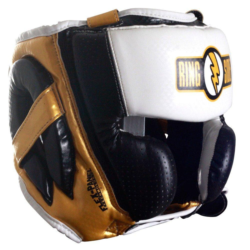Ringside Youth Training Headgear, Black/White/Neon, Small/Medium